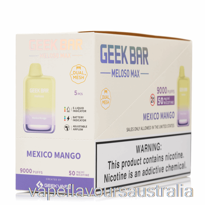 Vape Australia [5-Pack] Geek Bar Meloso MAX 9000 Disposable